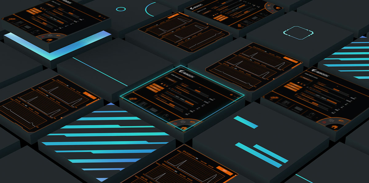 Aorus Engine Interface ilustrations