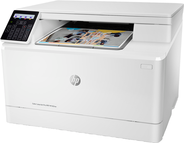 Vista frontal derecha de la Impresora HP Color LaserJet Pro MFP M182nw (7KW55A)