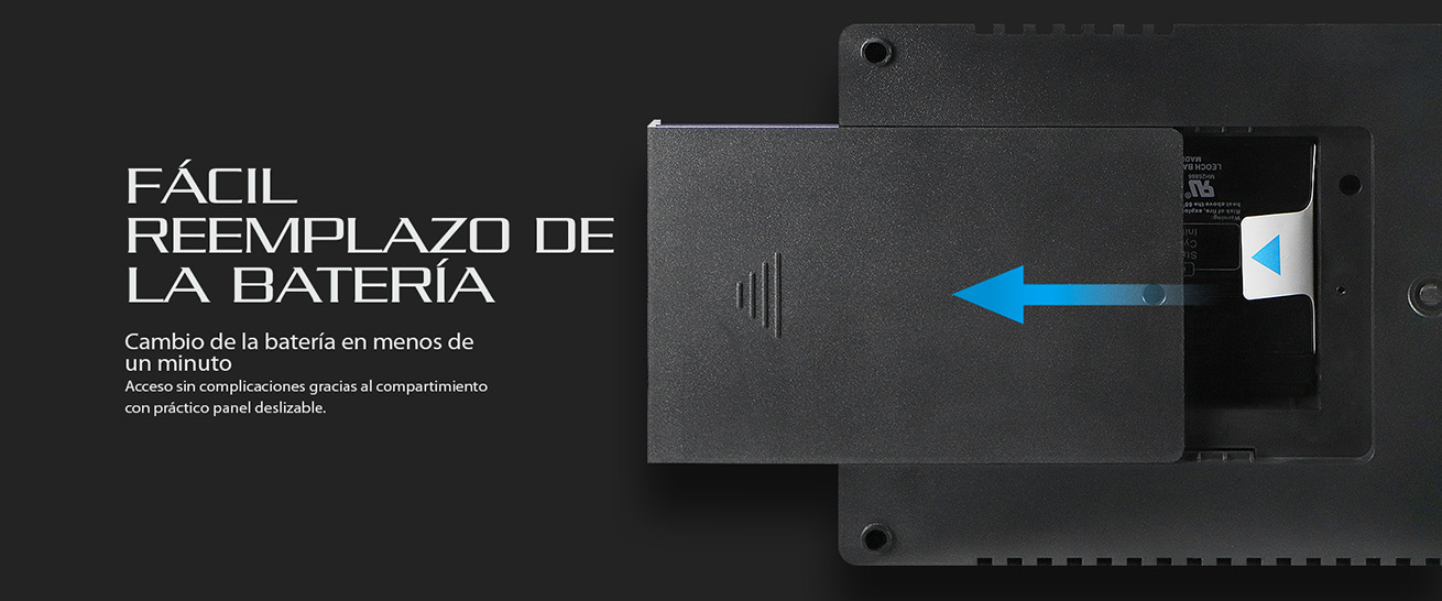 Fácil reemplazo de la batería