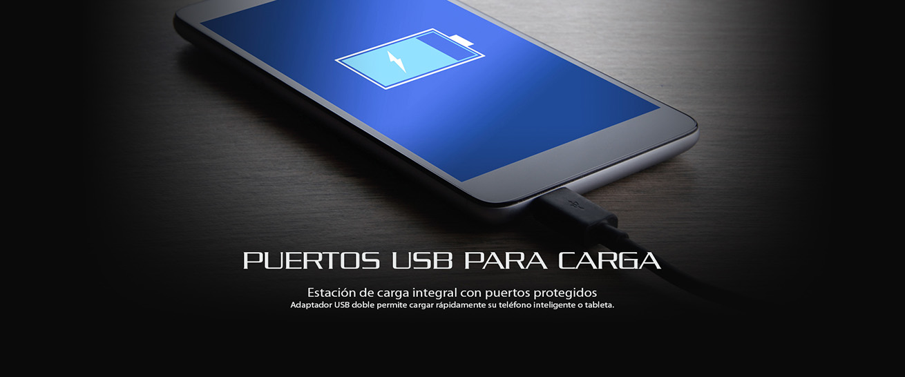 Puertos USB para carga