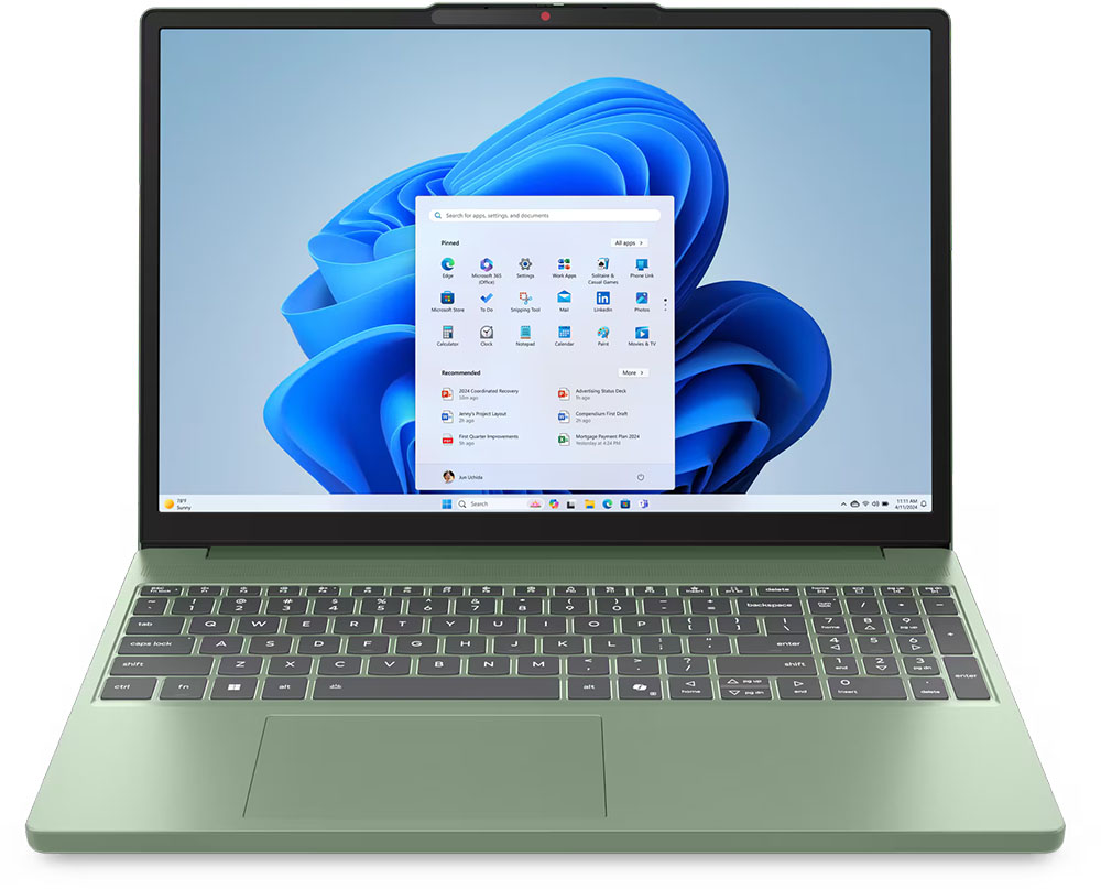 Notebook Lenovo IdeaPad Slim 3 15IRH10, color Seafoam Green