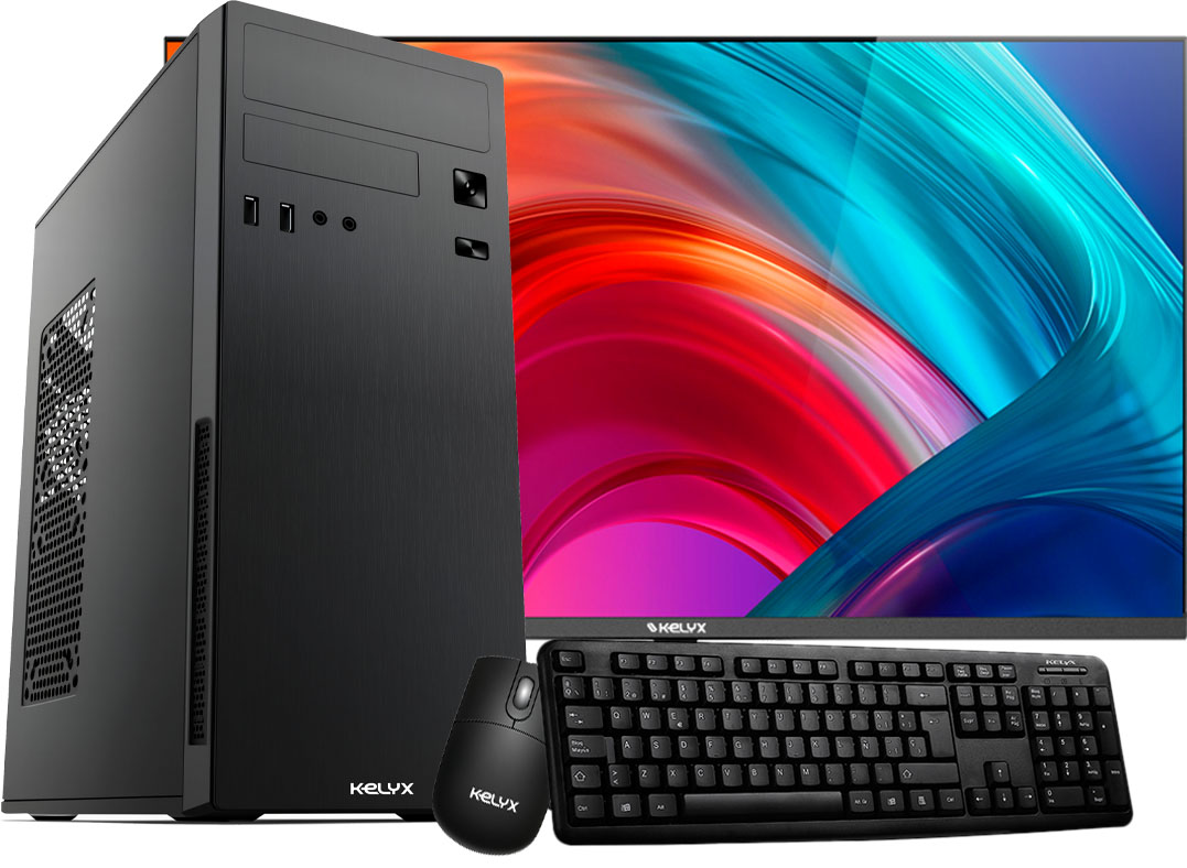 Computadora Kelyx AMD Ryzen 5 5600GT - 16GB - 512GB + Monitor de 24 pulgadas