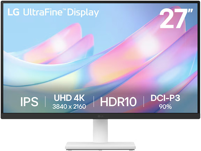 Monitor LG UltraFine™ 4K UHD IPS de 27 pulgadas 27US500-W