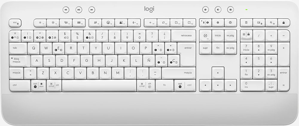 Teclado inalámbrico Logitech Signature K650, color Blanco Crudo