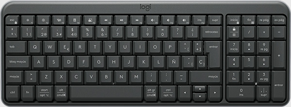 Teclado Compacto Inalámbrico Bluetooth® Logitech K250, de color Grafito