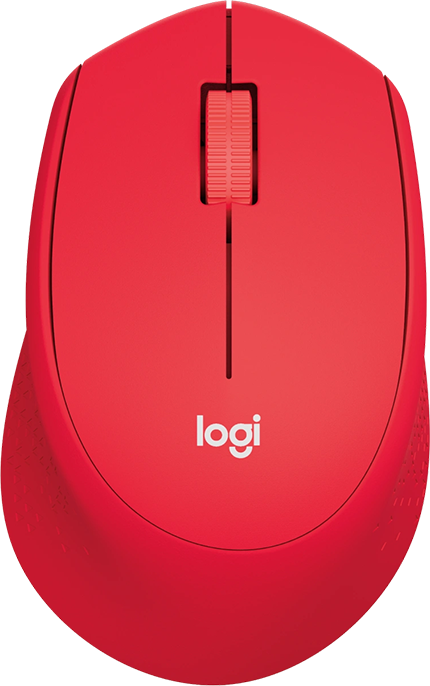 Mouse Inalámbrico Logitech M280 de color rojo