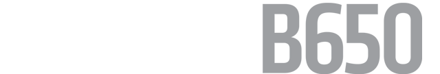 Logo de AMD Ryzen y Logo de AMD B650 con soporte para socket AM5
