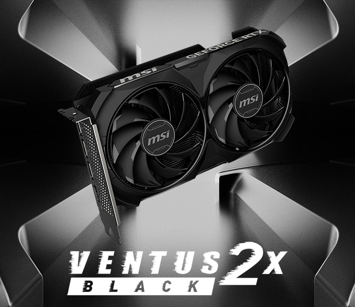 MSI GeForce RTX™ 4060 VENTUS 2X BLACK 8G OC - Hero Image