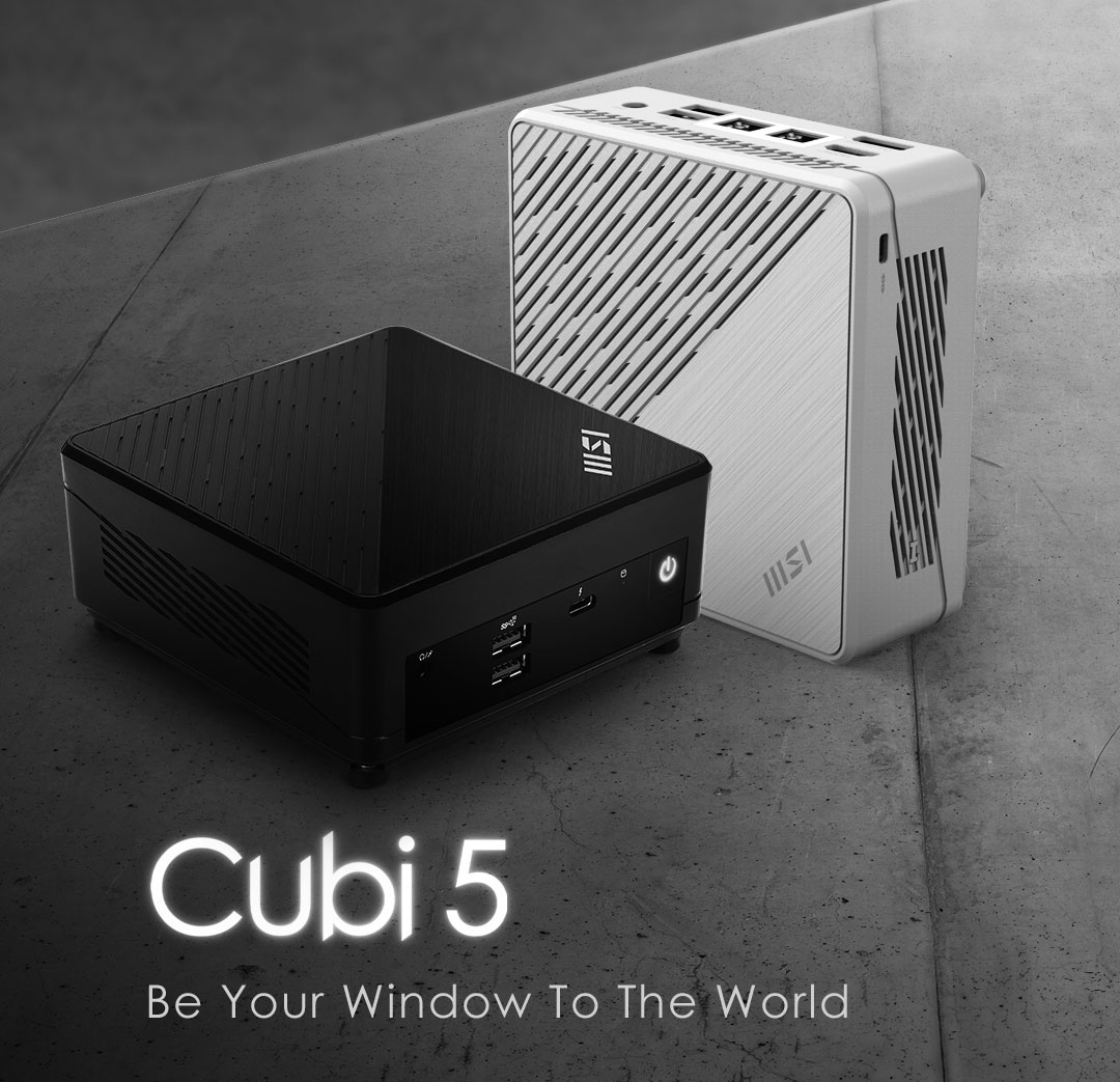 Mini PC MSI Cubi 5 12M en versiones negra y blanca