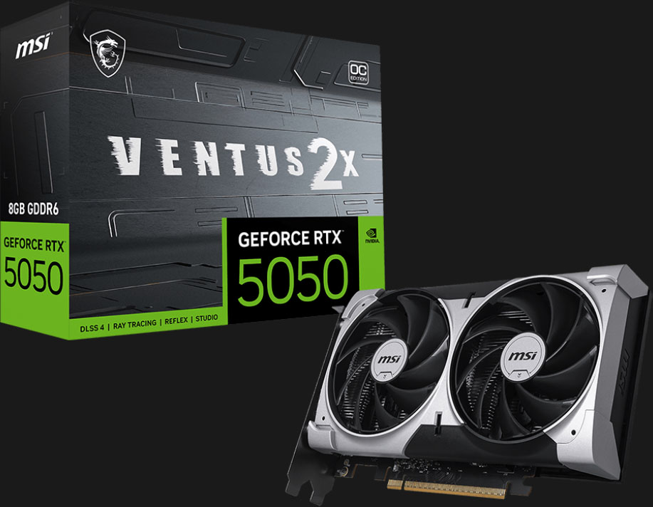 Placa de video MSI GeForce RTX™ 5050 8G VENTUS 2X OC