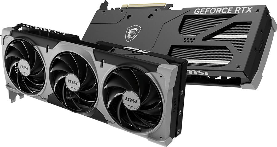 Vista frontal y trasera de la Placa de video MSI GeForce RTX™ 5070 12G VENTUS 3X OC