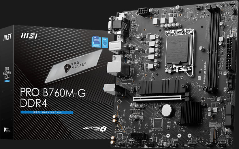 Mother MSI PRO B760M-G DDR4 Socket 1700