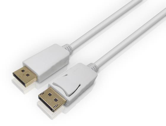 Detalle de los conectores del Cable Display Port de 3m M/M 1.2v 4K Nisuta NSCADP3