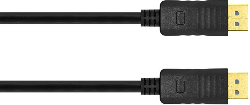 Detalle de los conectores del Cable Display Port de 1,8m M/M 1.2v 4K Nisuta NSCADP
