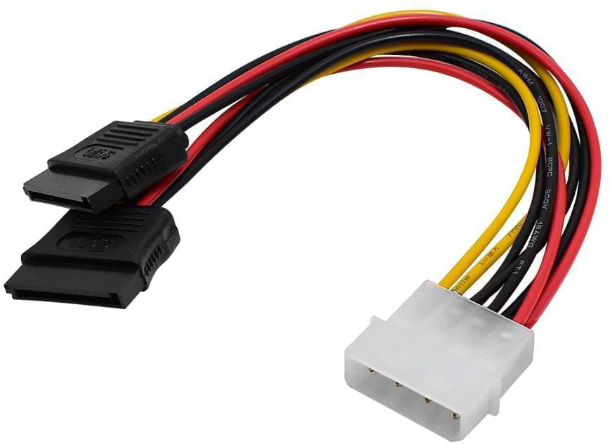 Cable de Alimentacion Nisuta Power SATA doble 15cm (NSCAPOSAD)