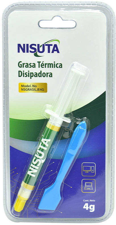 Grasa metalica disipadora dorada 4g con espatula Nisuta (NSGRASILJE4G)