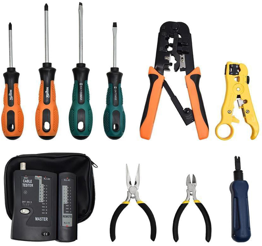 Kit de instalacion de redes en bolso de 10 piezas Nisuta (NSK7609)