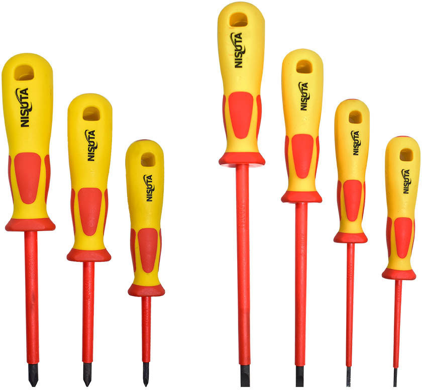 Kit de 7 destornilladores con aislamiento de 1000V Nisuta (NSK9612)