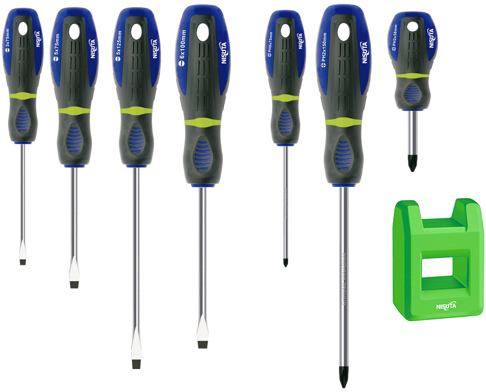 Kit de destornillador y magnetizador de 8 piezas Nisuta (NSKD8)