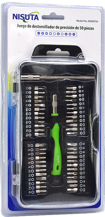 Kit de destornillador de precisión de 50 piezas Nisuta (NSKDP50)