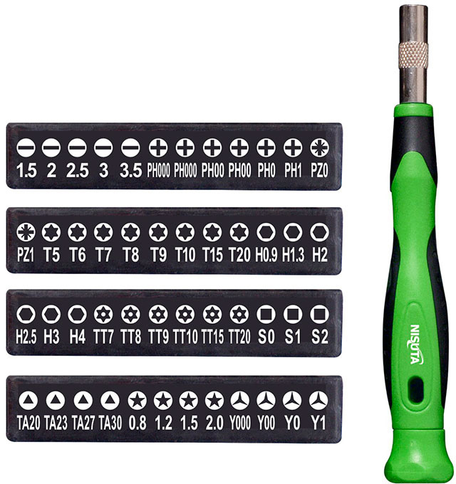 Kit de destornillador de precisión de 50 piezas Nisuta (NSKDP50)