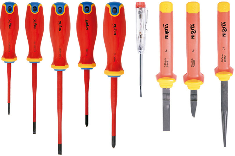 Kit de herramientas de 1000V de 9 piezas para electricista Nisuta (NSKVDE9)