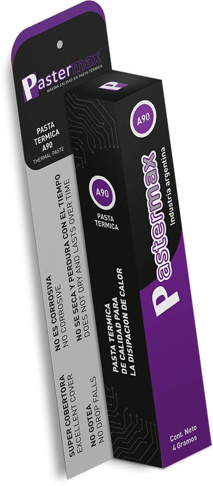 Presentación en caja de la Pasta térmica Pastermax Aluminio A90