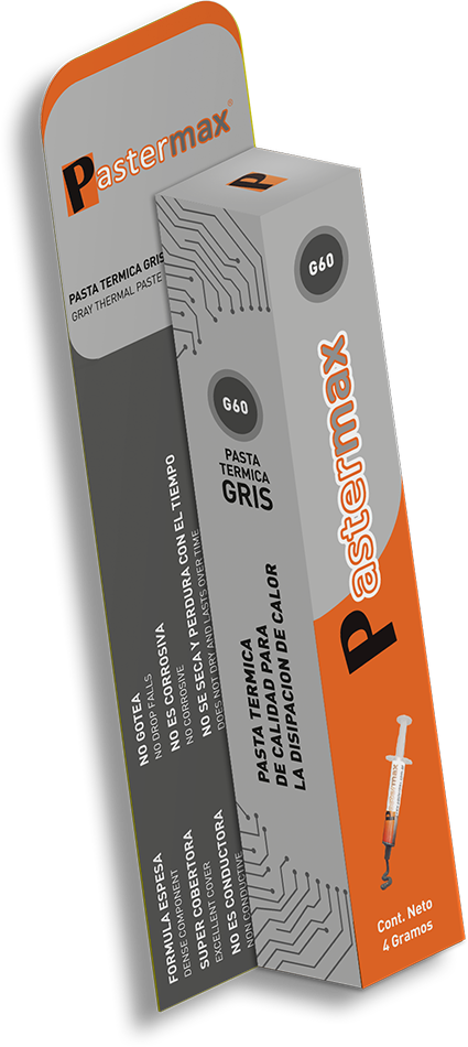 Presentación en caja de la pasta térmica Pastermax Gris G60