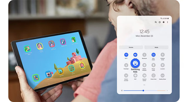 Tablet Samsung Galaxy Tab A7 Lite, Un parque infantil digital que combina aprendizaje y diversión