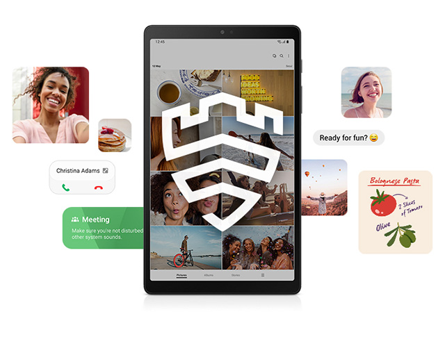 Tablet Samsung Galaxy Tab A7 Lite, Seguridad en todos los niveles para proteger lo que es tuyo