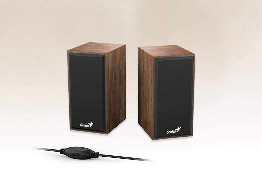 Parlantes Genius SP-HF180 en color madera