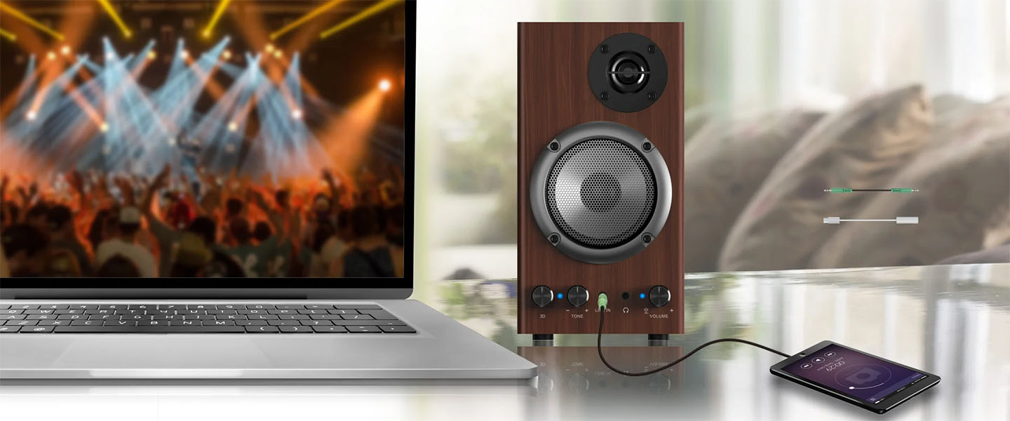 AMPLIA COMPATIBILIDAD CON DISPOSITIVOS DE AUDIO DE 3.5 MM