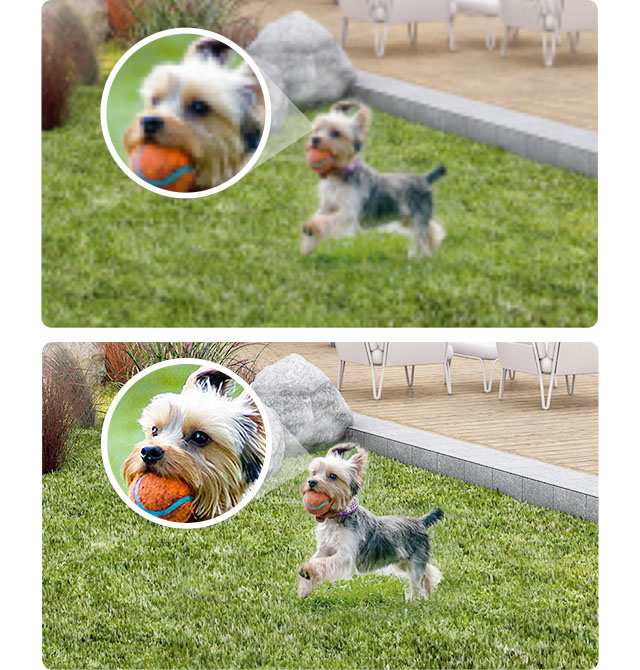 Comparación de calidad de imagen en resolución 2K QHD de TP-Link Tapo C420S2