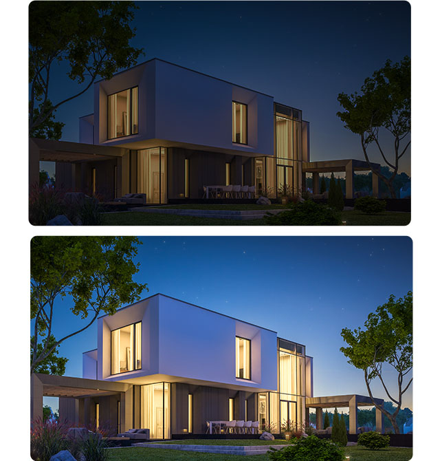 Sensor Starlight en TP-Link Tapo C420S2 para mayor brillo con poca luz