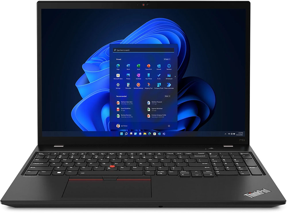 Notebook Lenovo ThinkPad P16s Gen 2 (Intel), color Villi Black