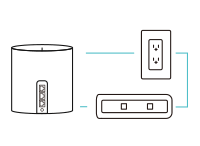 1 Conecta Deco al cable módem/ONT y enciende ambos dispositivos