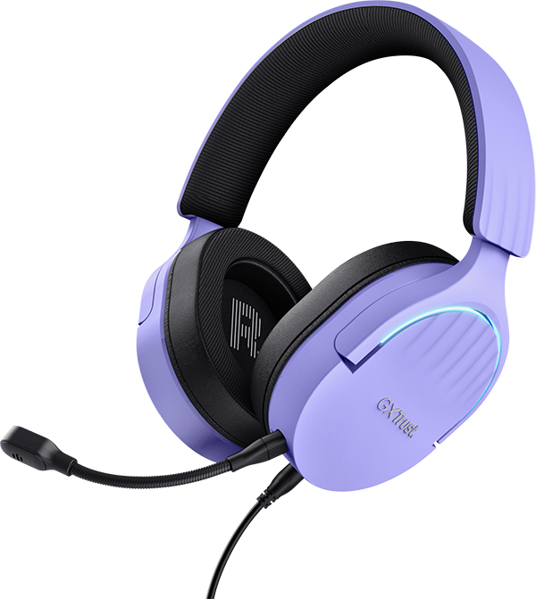 Auriculares Gaming 7.1 USB Trust GXT 490P Fayzo, de color morado