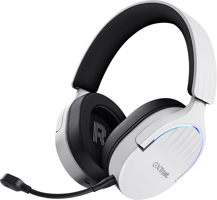 Auriculares Gaming Inalámbricos Trust GXT 491W Fayzo, de color blanco