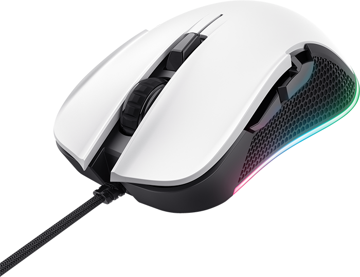 Mouse gaming Trust GXT 922W Ybar de color blanco