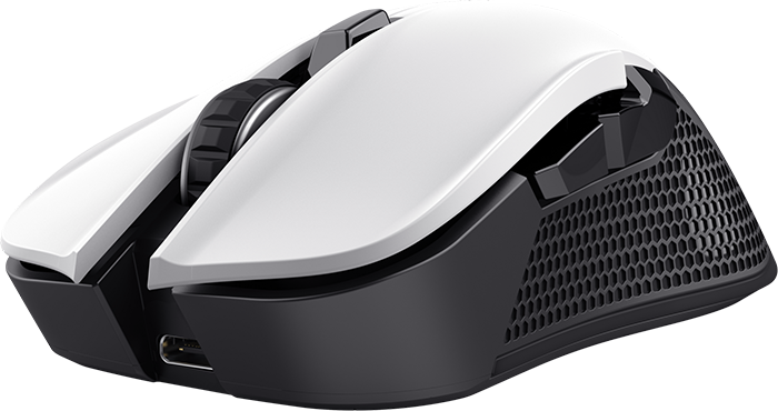 Mouse gaming inalámbrico Trust GXT 923W Ybar color blanco
