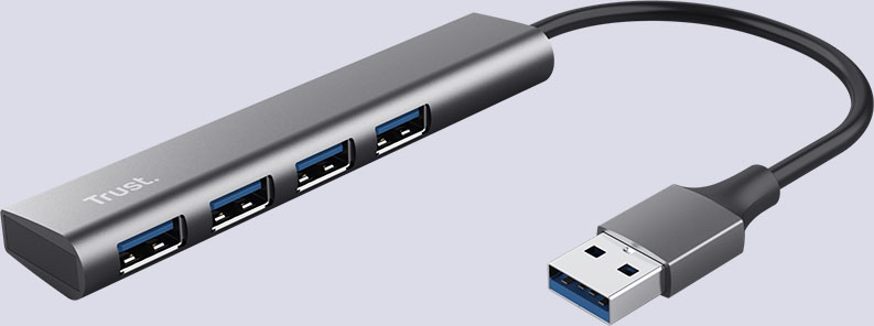 Hub USB 3.2 Gen1 de 4 puertos Trust Halyx
