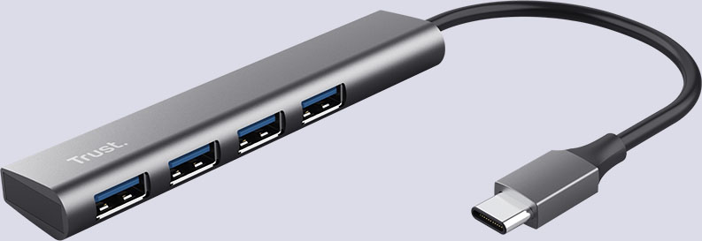 Hub USB-C de 4 puertos USB-A 3.2 Gen1 Trust Halyx