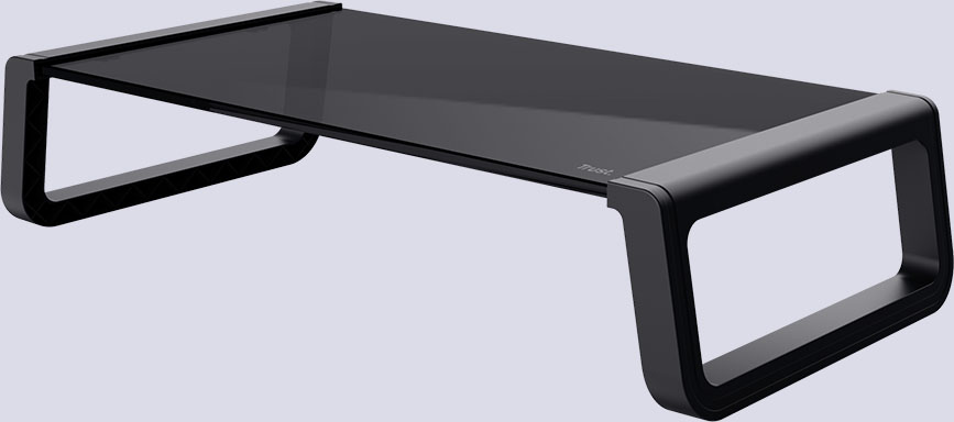 Soporte para monitor de cristal templado Trust Monta de color Negro