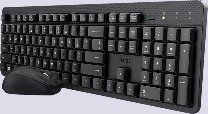 Combo de Teclado y Mouse inalámbrico y silencioso Trust Ody II