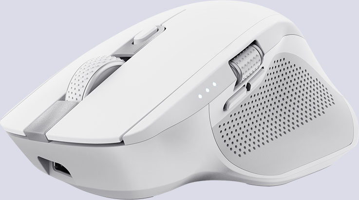 Mouse inalámbrico multidispositivo Trust Ozaa+ de color blanco