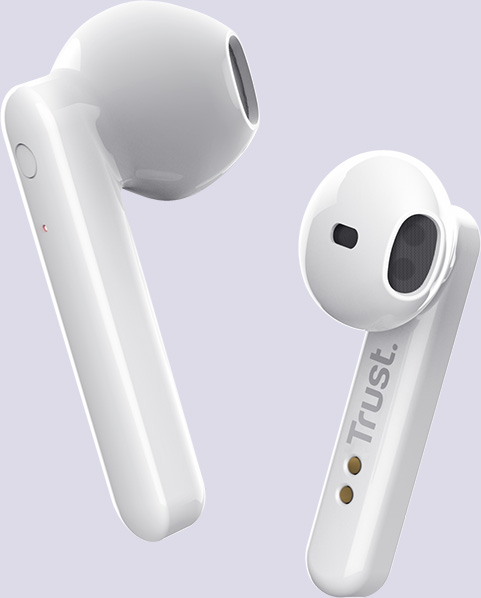Auriculares inalámbricos Bluetooth Trust Primo Touch color blanco