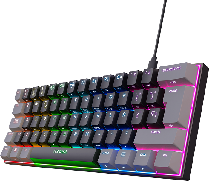 Mini Teclado Mecánico Trust GXT 867 Acira 60%