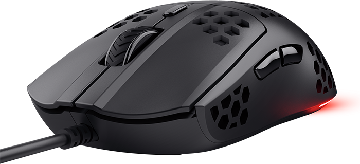 Mouse Gaming Ultraliviano Trust GXT 928 Helox de color negro
