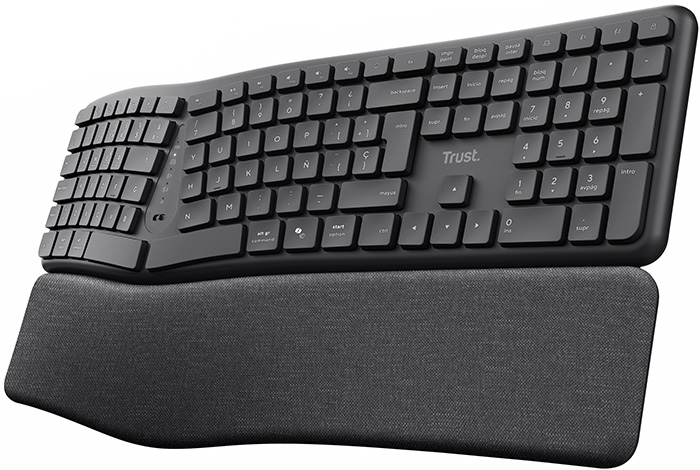 Teclado inalámbrico ergonómico multidispositivo Trust Keyra