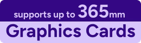 Soporta GPUs de hasta 365 mm